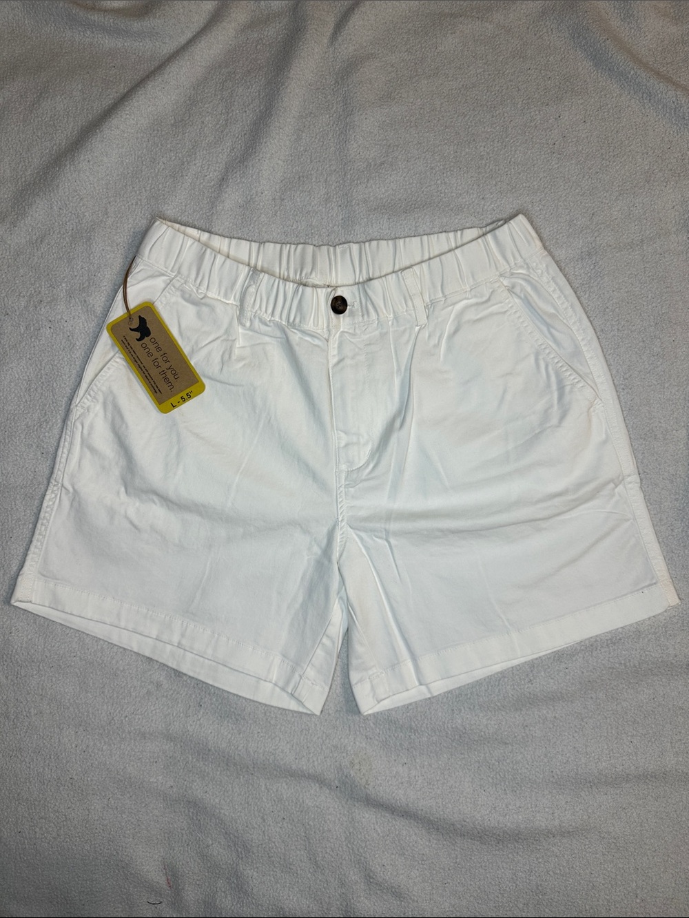 NWT BEARBOTTOM men’s stretch shorts L 5.5” Cream